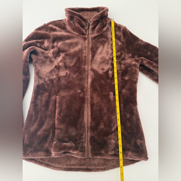 32 Degrees Heat Womens Jacket Plush Velvet Full Zip Brown Black Comfy - Picture 5 of 14